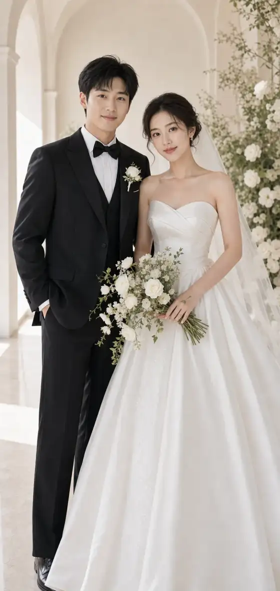 W001 白纱主婚纱情侣套系 套系封面